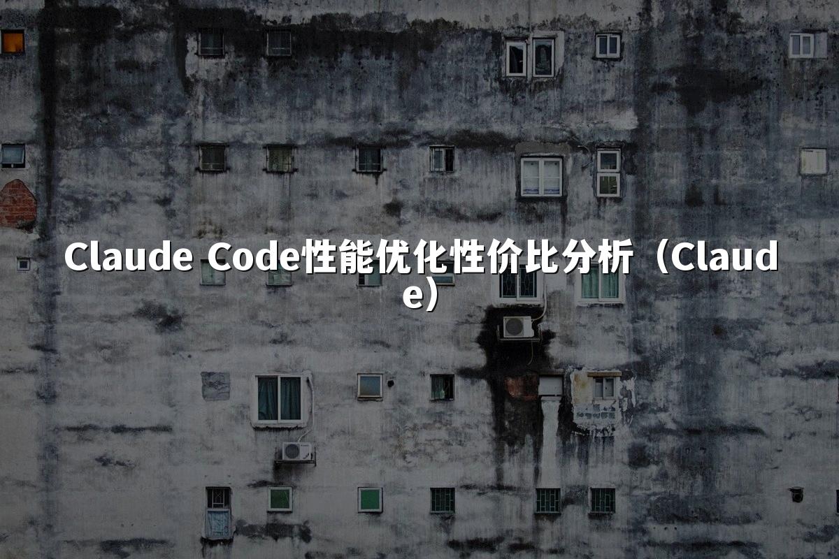 Claude Code性能优化性价比分析(Claude)