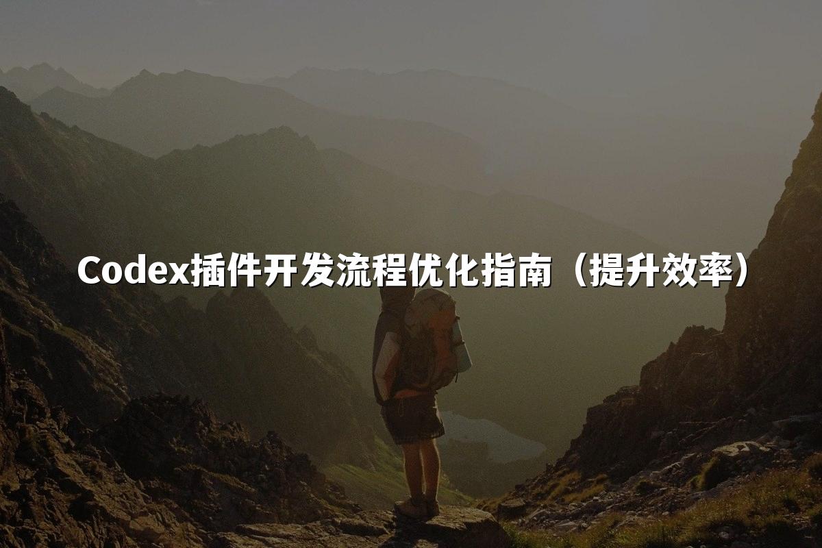 Codex插件开发流程优化指南（提升效率）