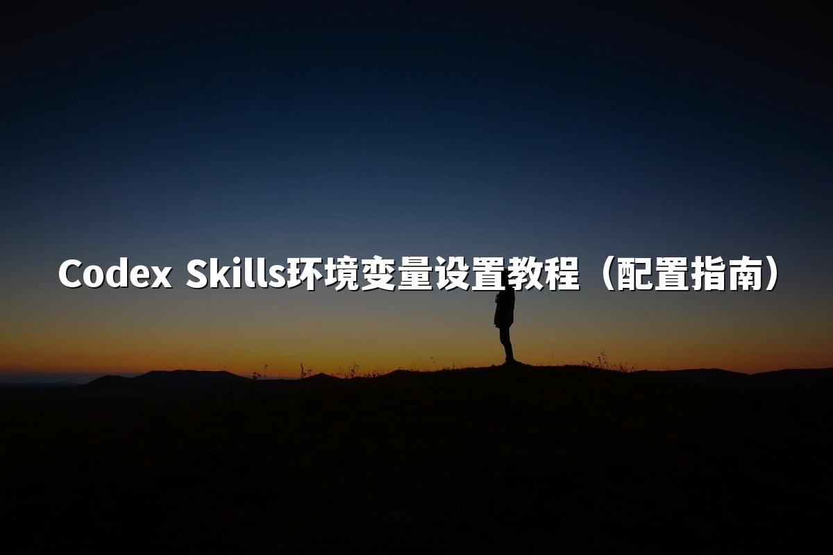 Codex Skills环境变量设置教程(配置指南)