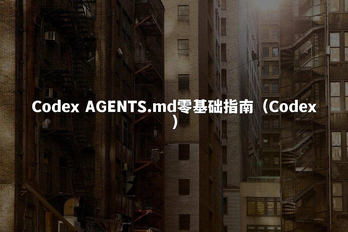 Codex AGENTS.md零基础指南(Codex)