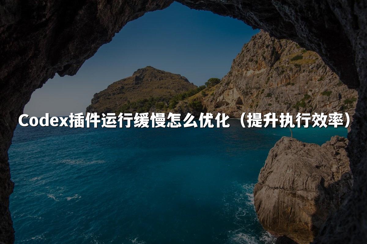 Codex插件运行缓慢怎么优化（提升执行效率）