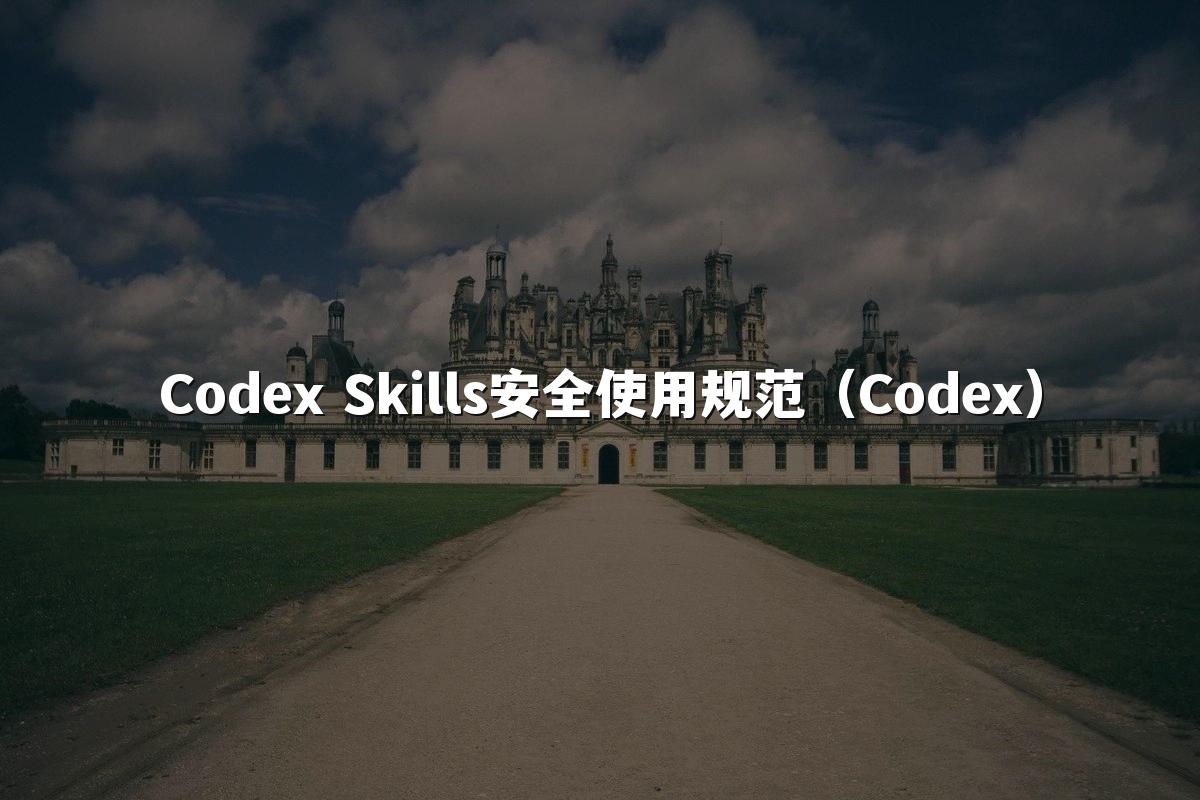 Codex Skills安全使用规范（Codex）