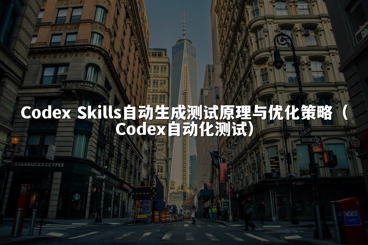 Codex Skills自动生成测试原理与优化策略(Codex自动化测试)