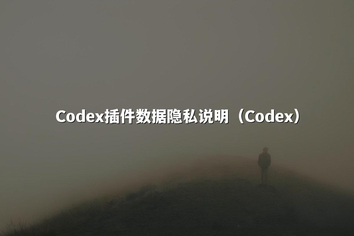 Codex插件数据隐私说明（Codex）