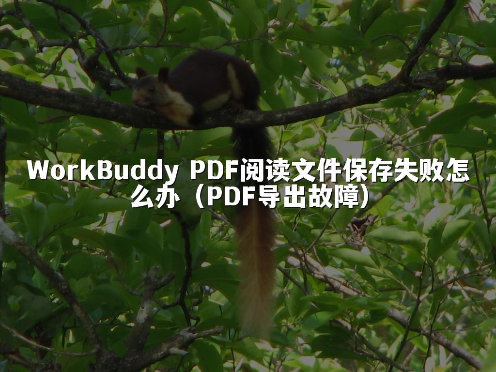 WorkBuddy PDF阅读文件保存失败怎么办(PDF导出故障)