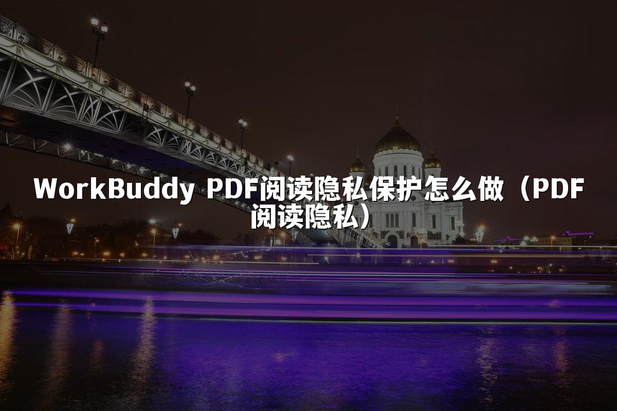 WorkBuddy PDF阅读隐私保护怎么做（PDF阅读隐私）