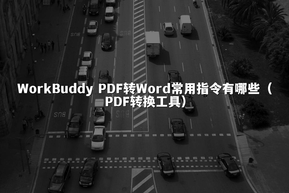 WorkBuddy PDF转Word常用指令有哪些(PDF转换工具)
