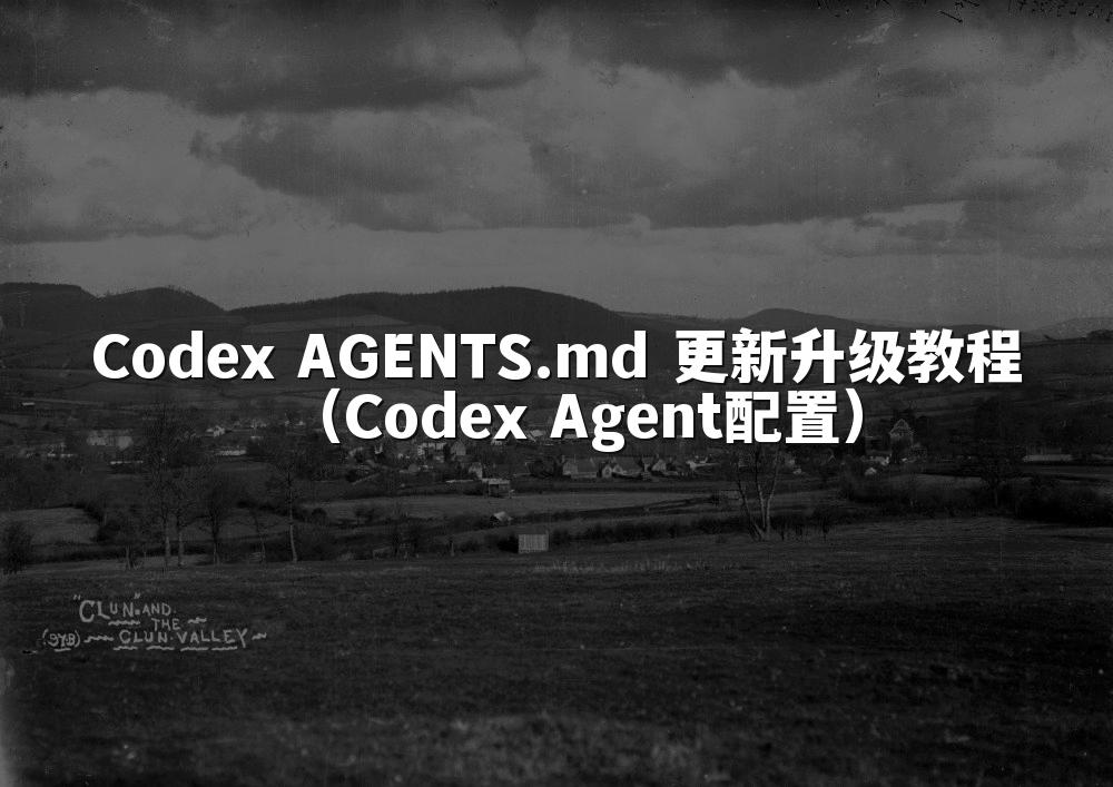 Codex AGENTS.md 更新升级教程（Codex Agent配置）