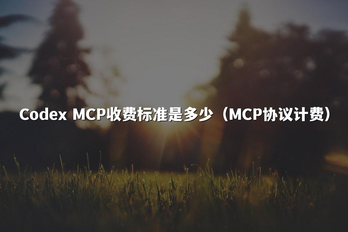 Codex MCP收费标准是多少（MCP协议计费）