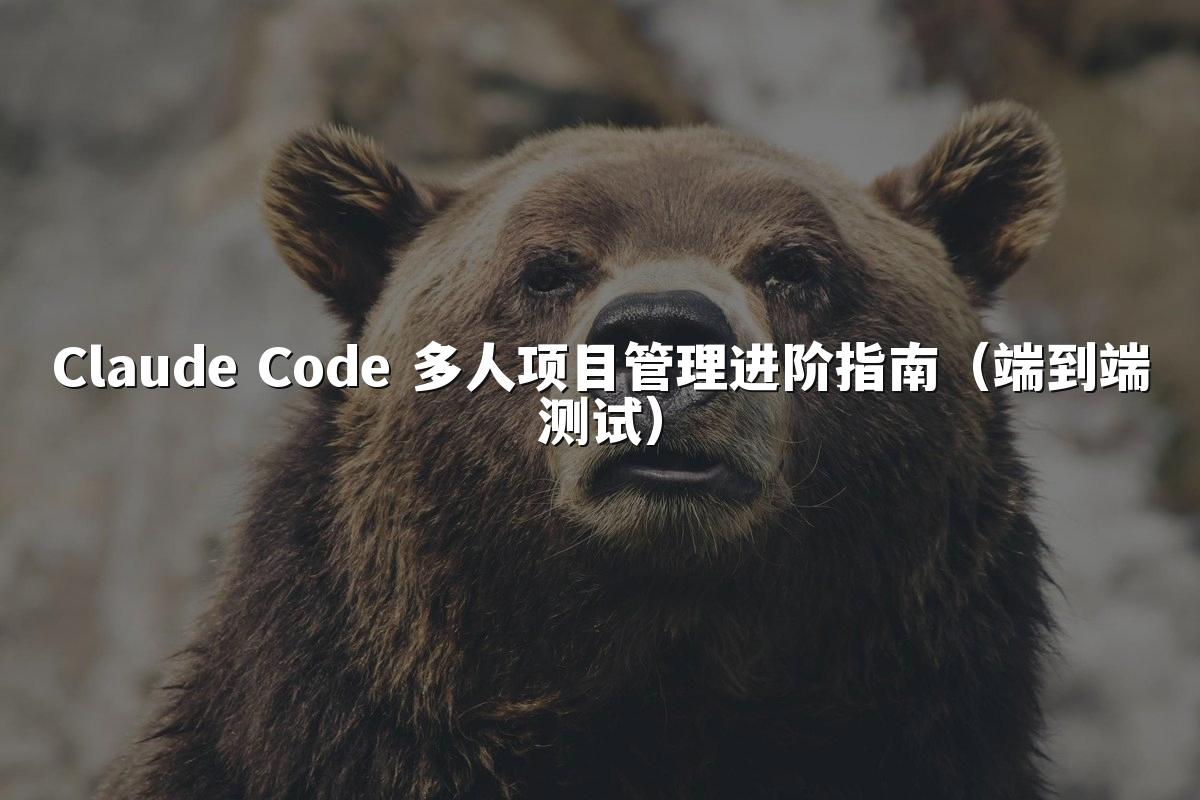 Claude Code 多人项目管理进阶指南(端到端测试)