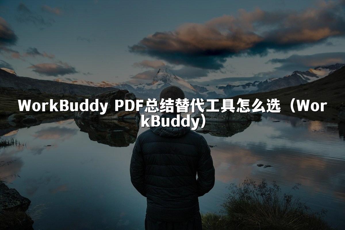 WorkBuddy PDF总结替代工具怎么选(WorkBuddy)