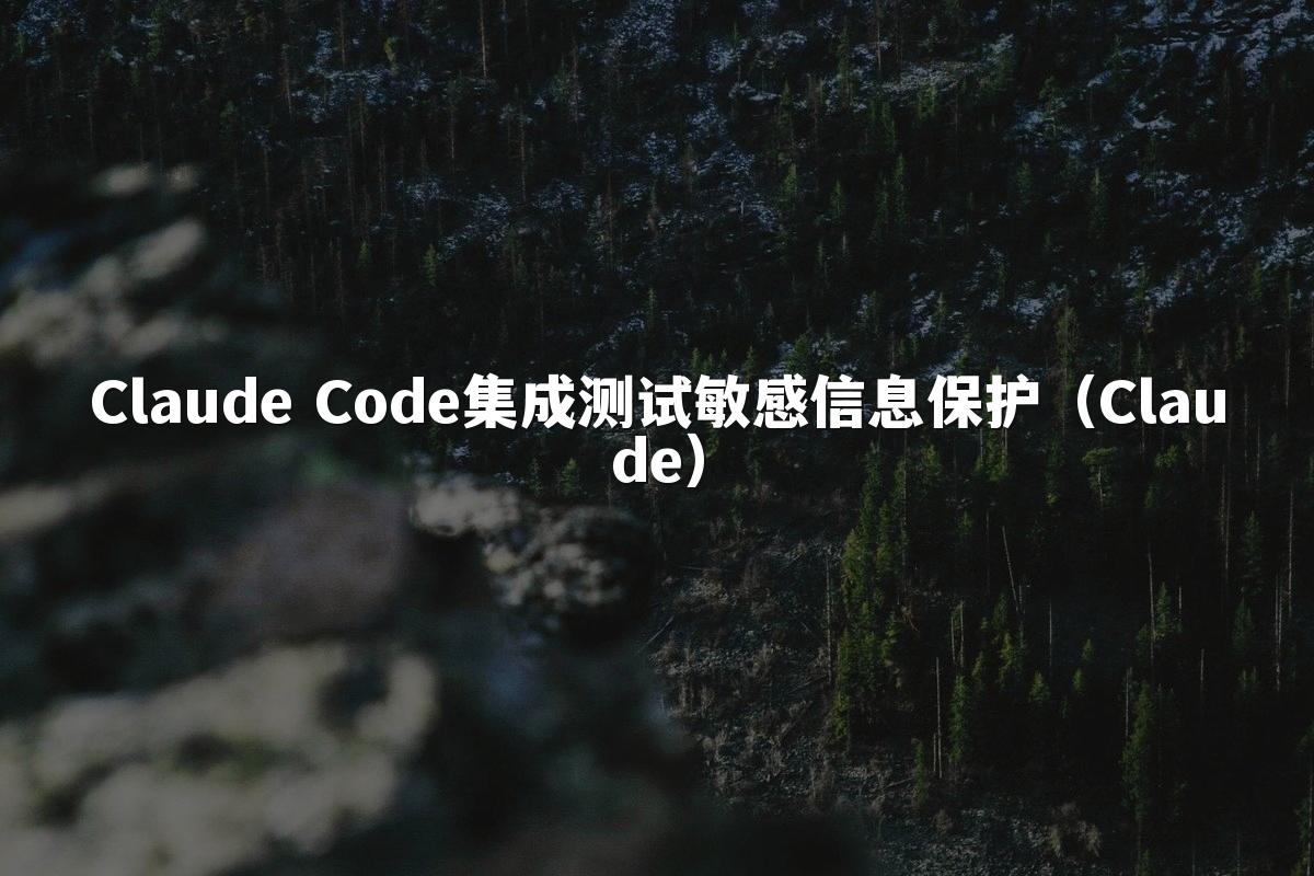 Claude Code集成测试敏感信息保护(Claude)