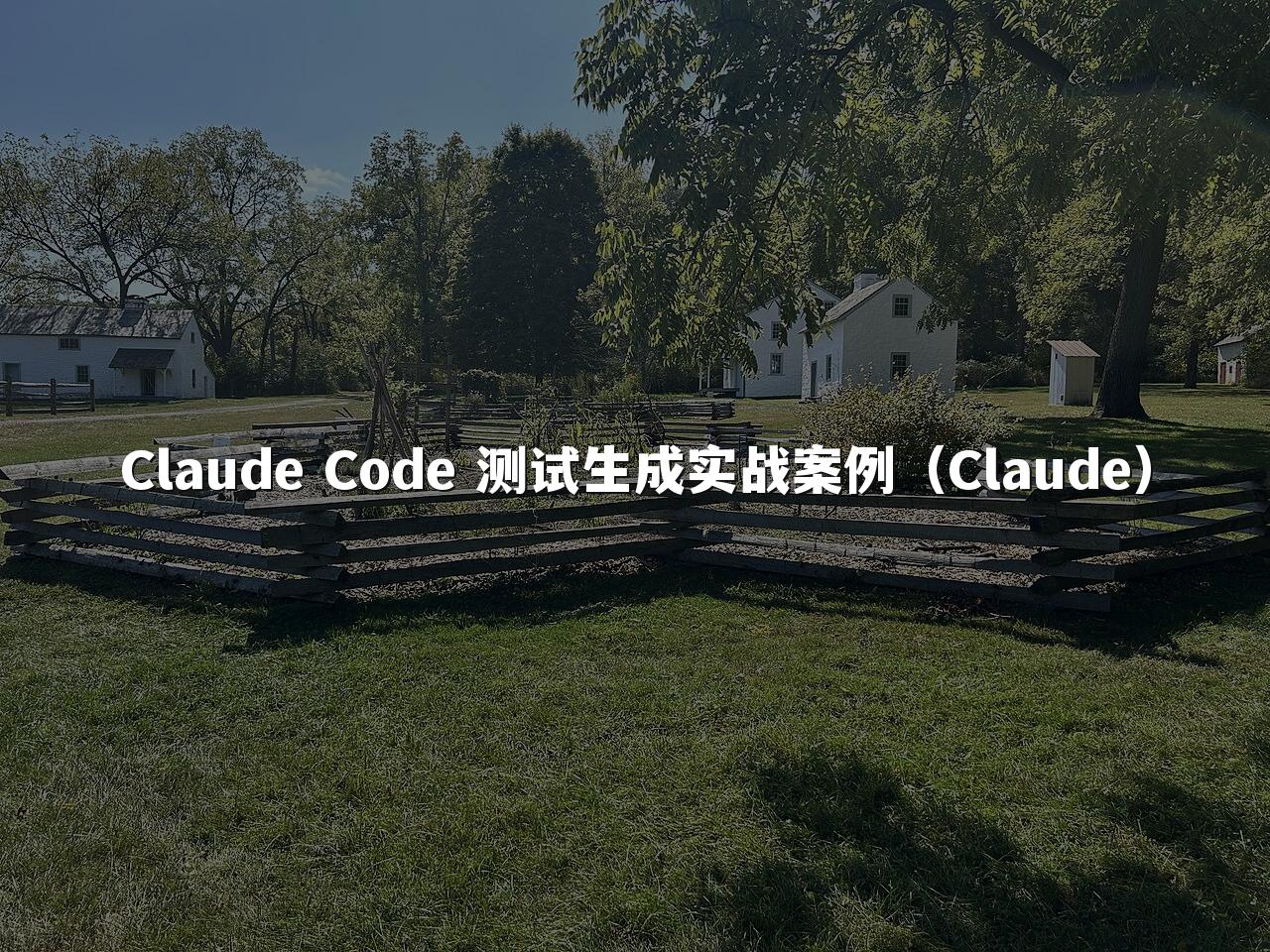 Claude Code 测试生成实战案例（Claude）