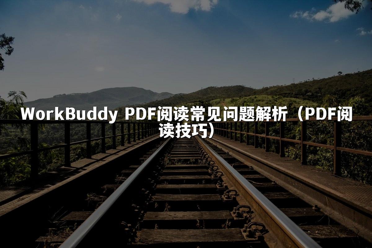 WorkBuddy PDF阅读常见问题解析(PDF阅读技巧)
