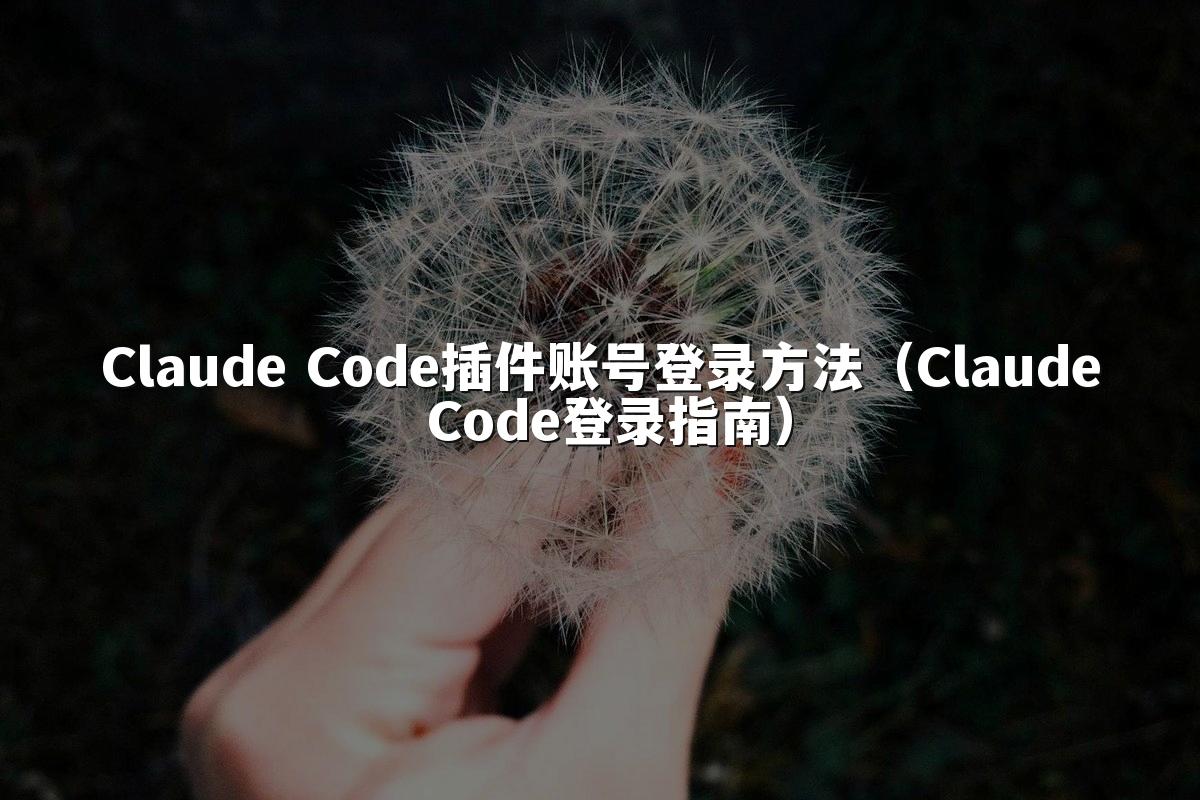 Claude Code插件账号登录方法(Claude Code登录指南)