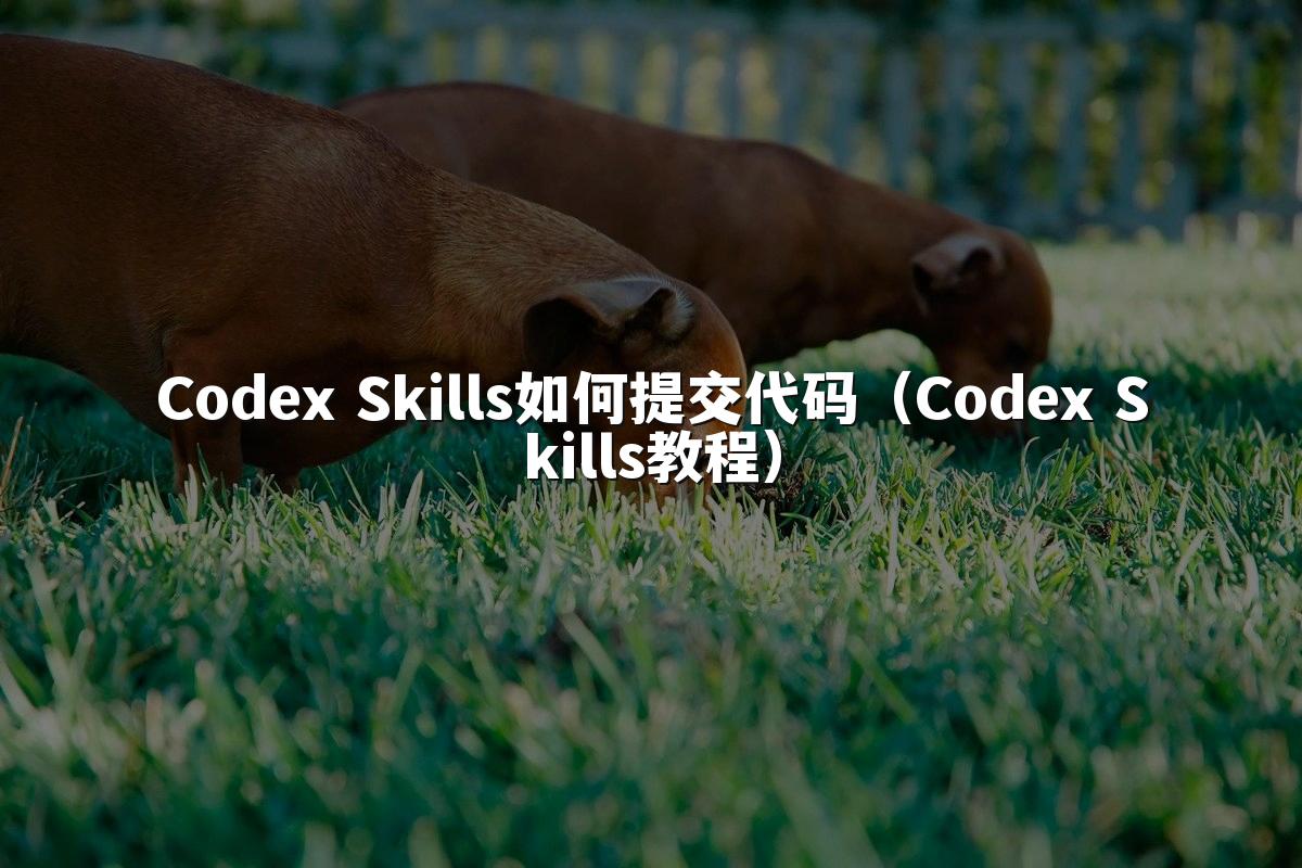 Codex Skills如何提交代码（Codex Skills教程）