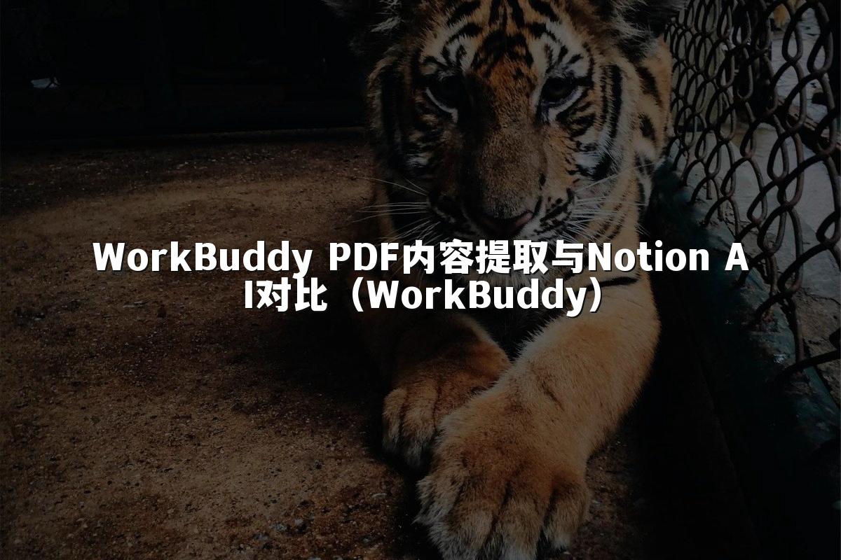 WorkBuddy PDF内容提取与Notion AI对比(WorkBuddy)