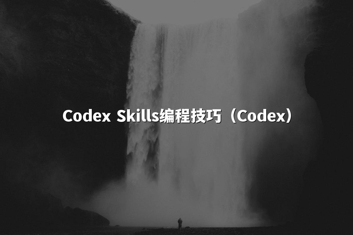 Codex Skills编程技巧（Codex）