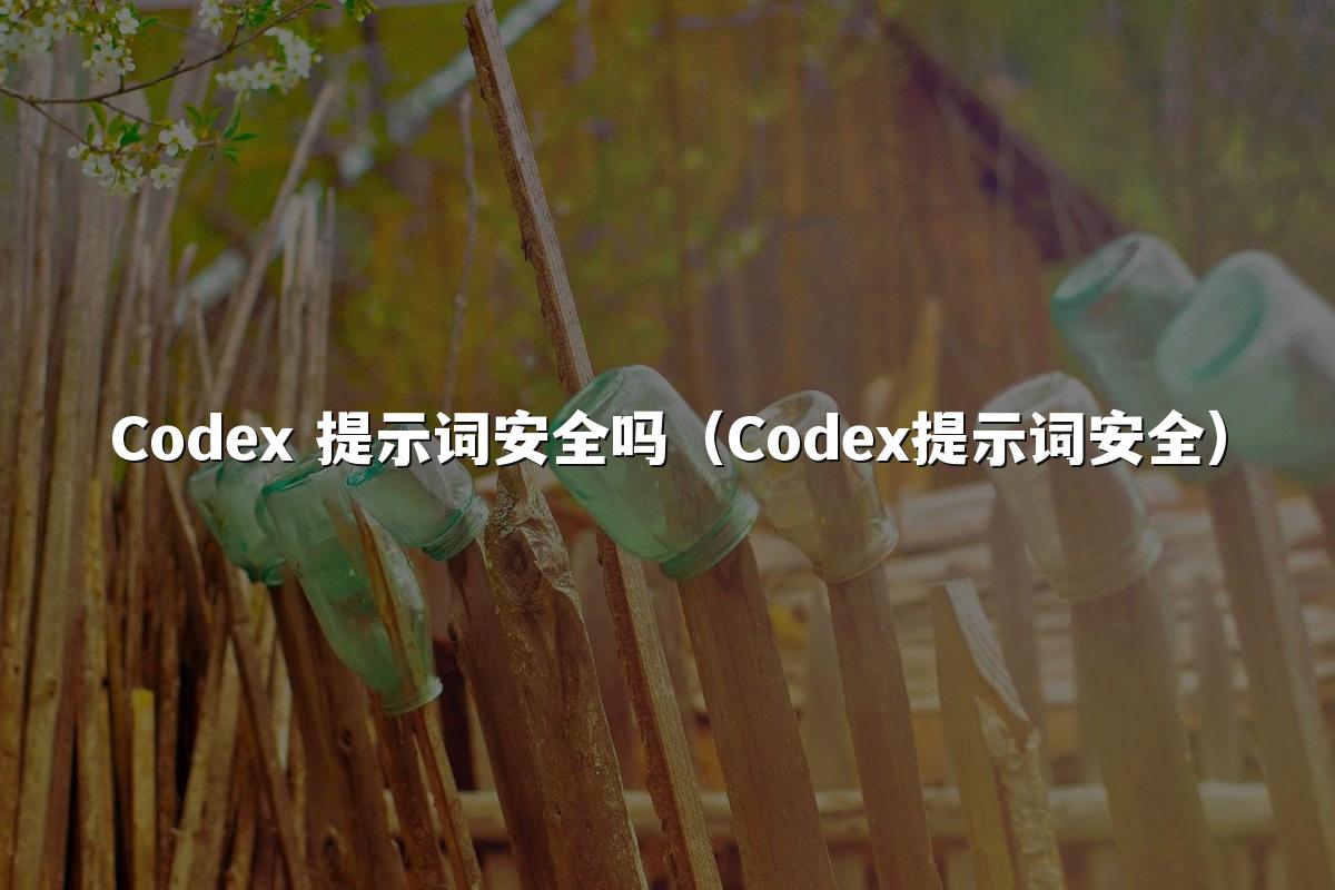 Codex 提示词安全吗（Codex提示词安全）