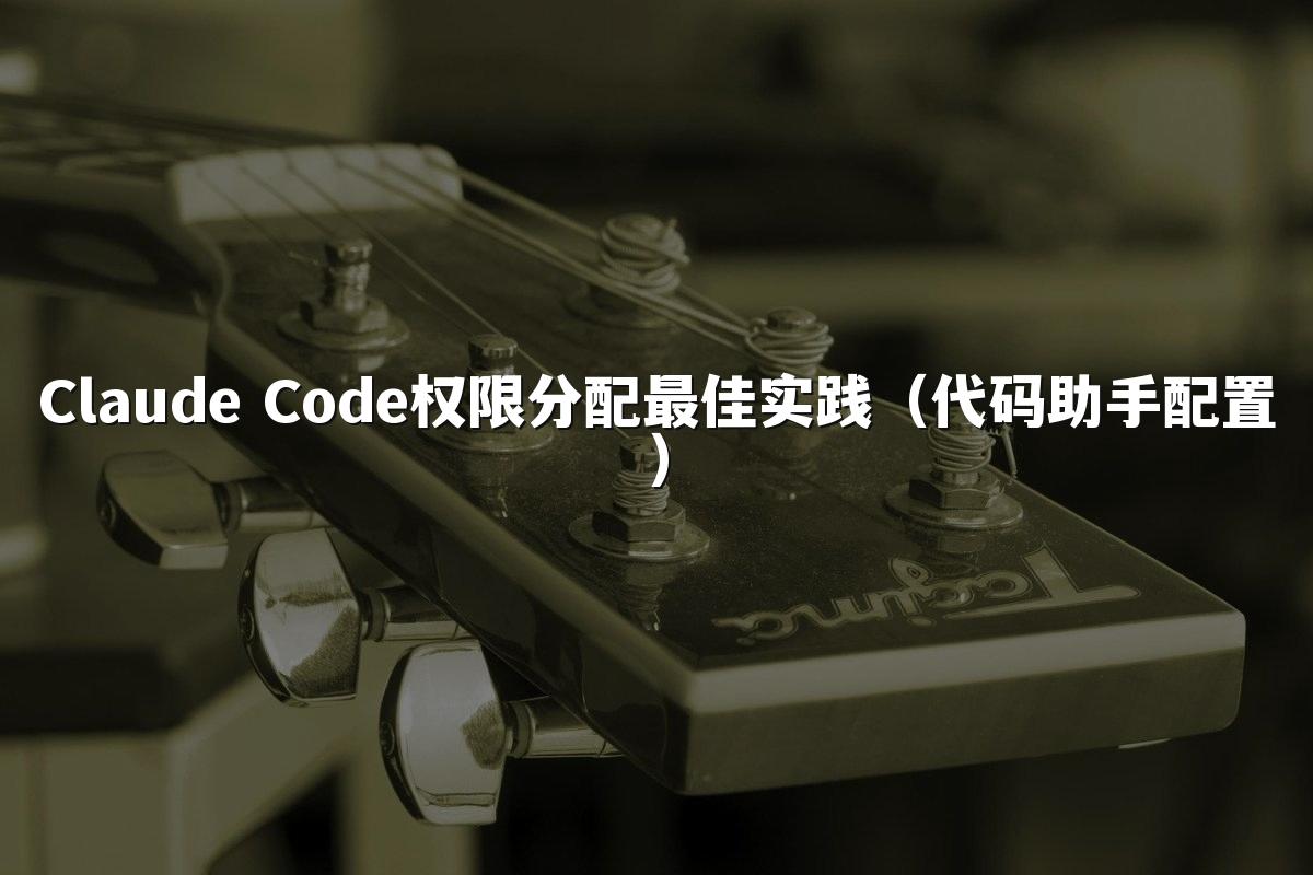 Claude Code权限分配最佳实践（代码助手配置）