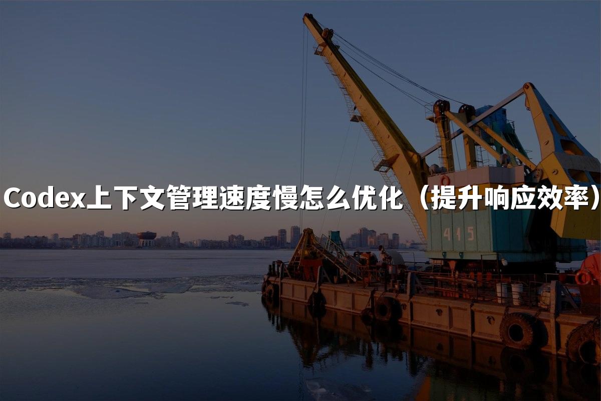 Codex上下文管理速度慢怎么优化（提升响应效率）