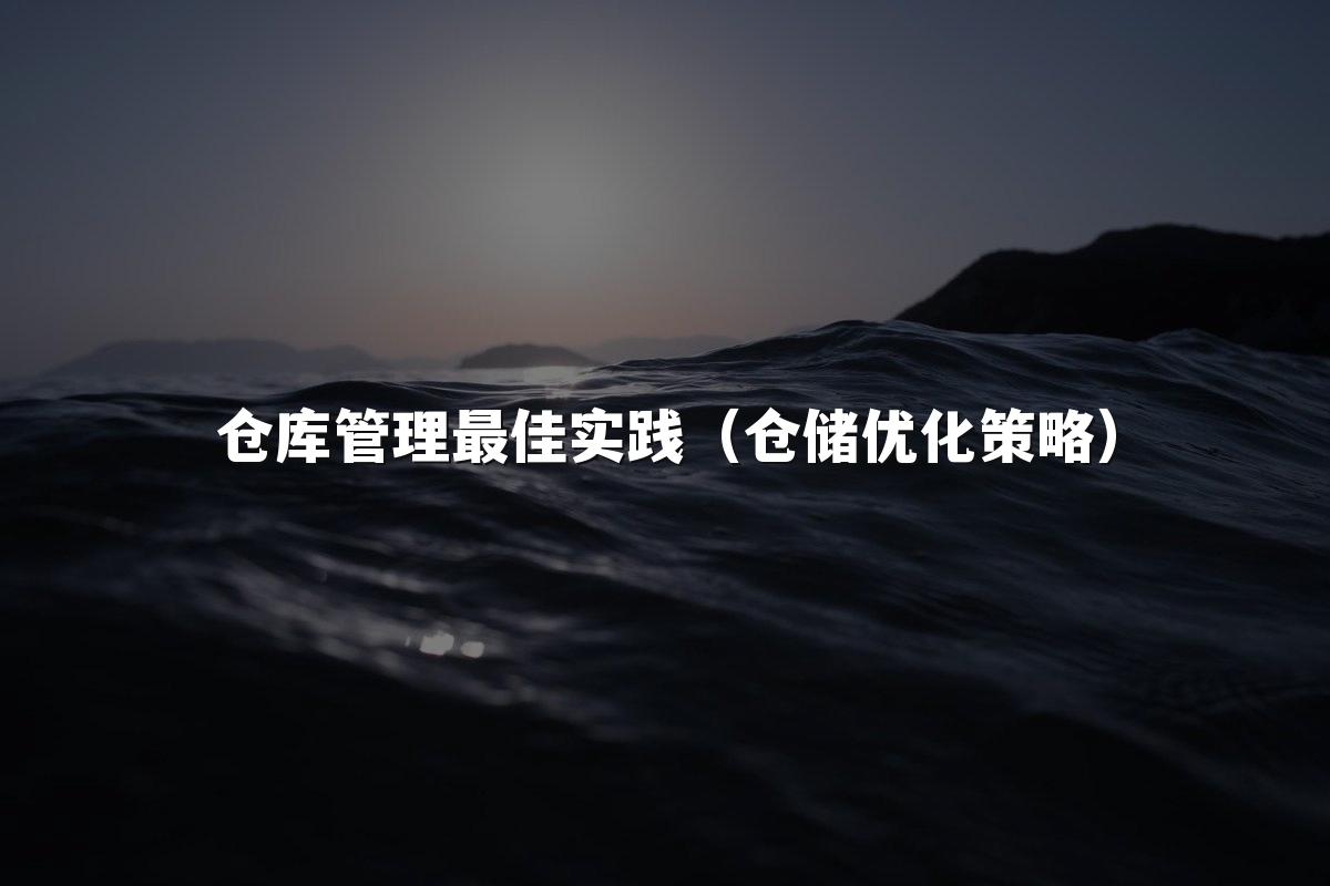 仓库管理最佳实践（仓储优化策略）