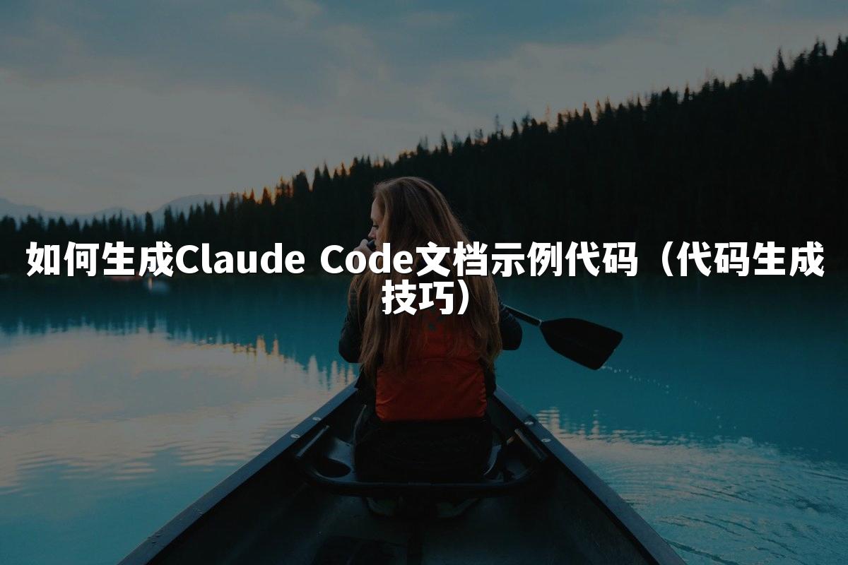 如何生成Claude Code文档示例代码(代码生成技巧)