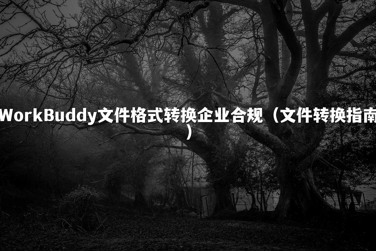 WorkBuddy文件格式转换企业合规(文件转换指南)