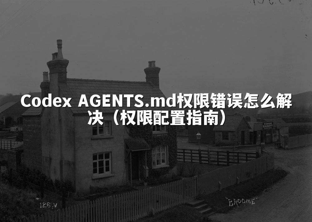 Codex AGENTS.md权限错误怎么解决(权限配置指南)