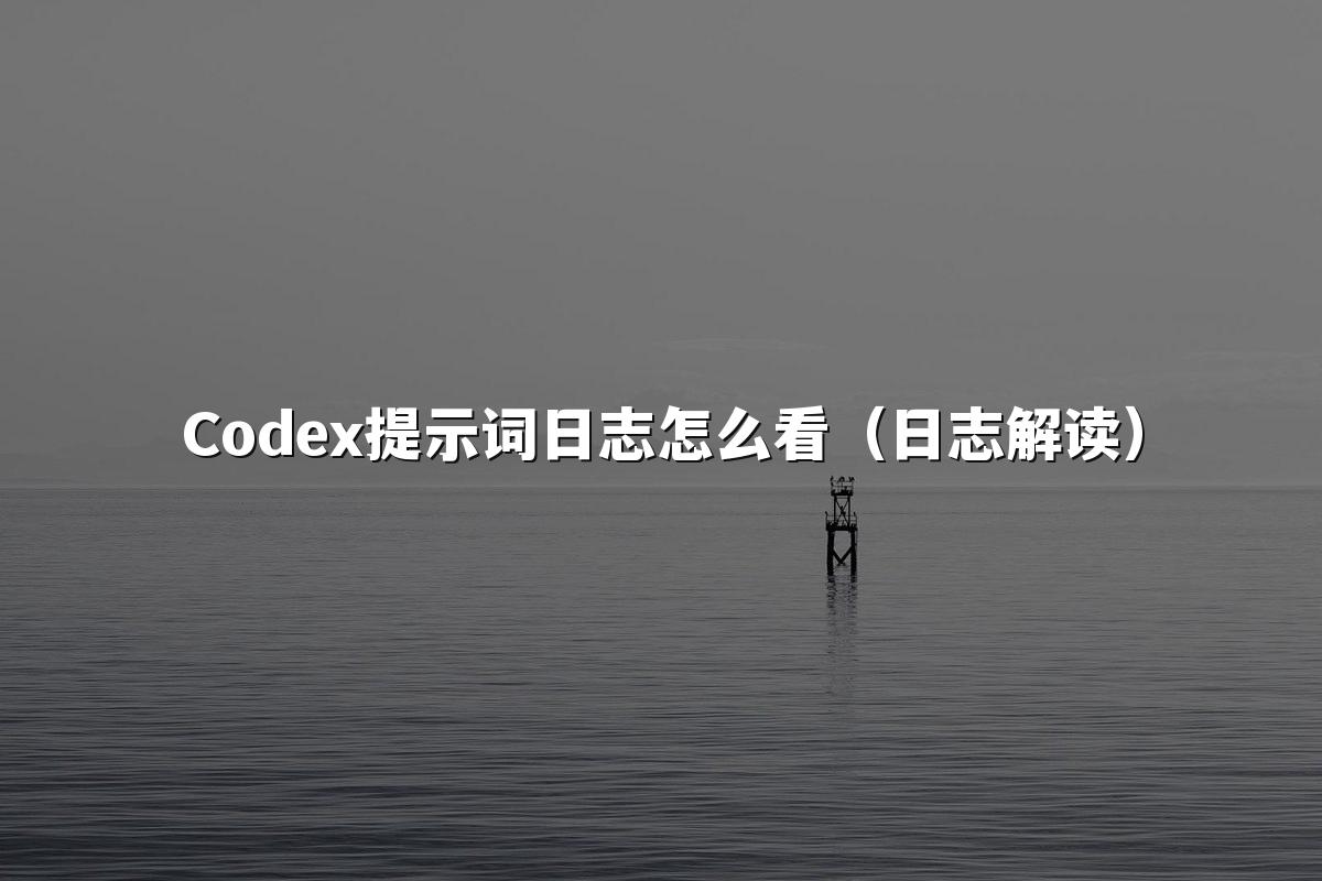 Codex提示词日志怎么看(日志解读)