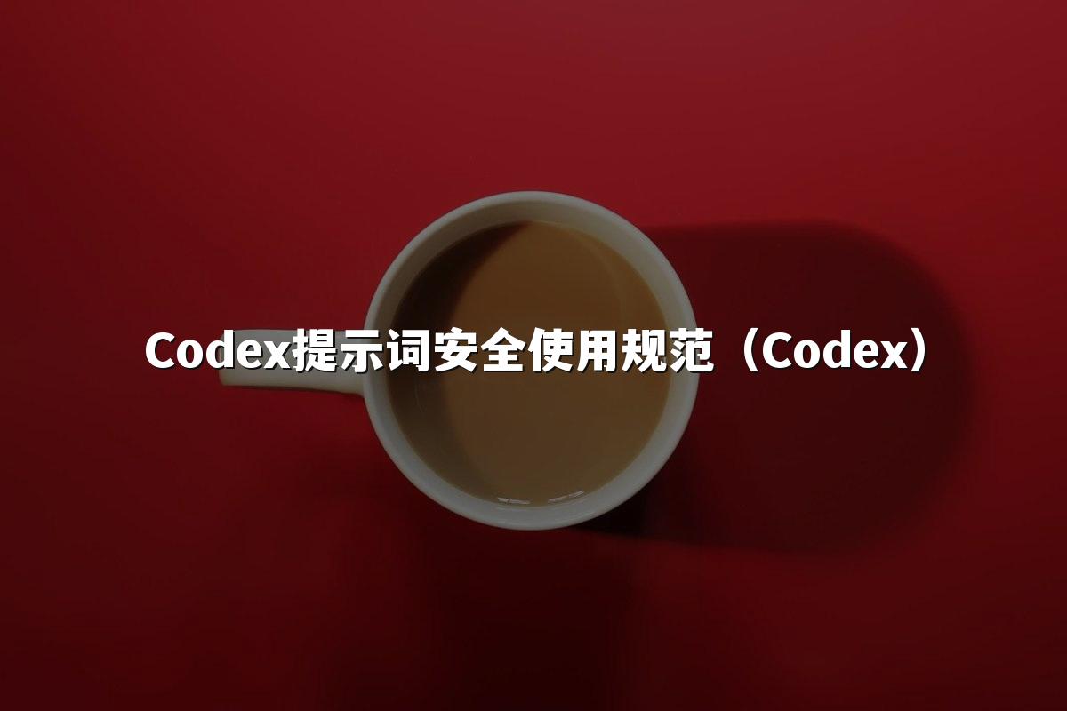 Codex提示词安全使用规范（Codex）