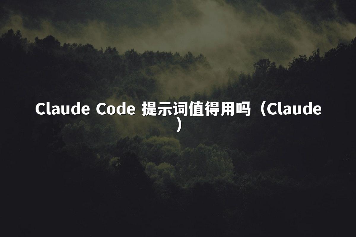 Claude Code 提示词值得用吗(Claude)