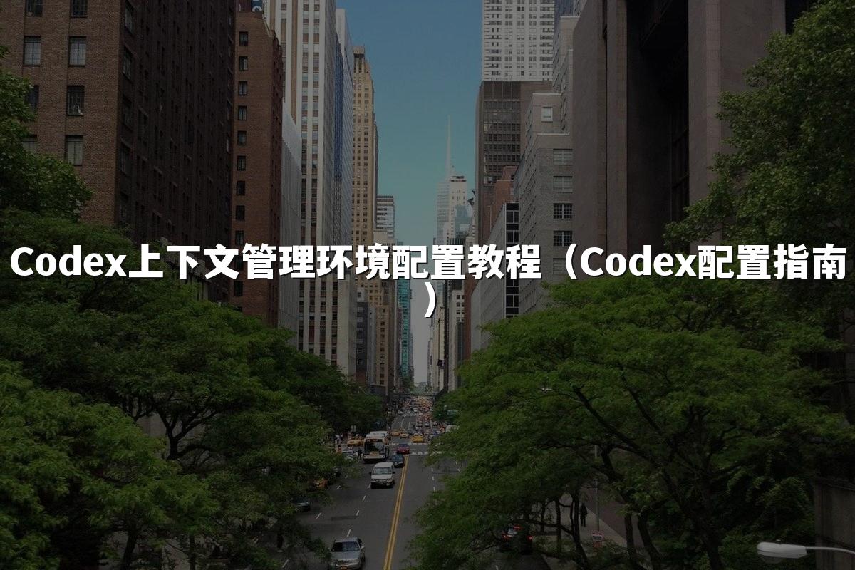 Codex上下文管理环境配置教程（Codex配置指南）