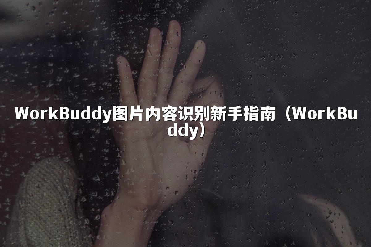 WorkBuddy图片内容识别新手指南(WorkBuddy)