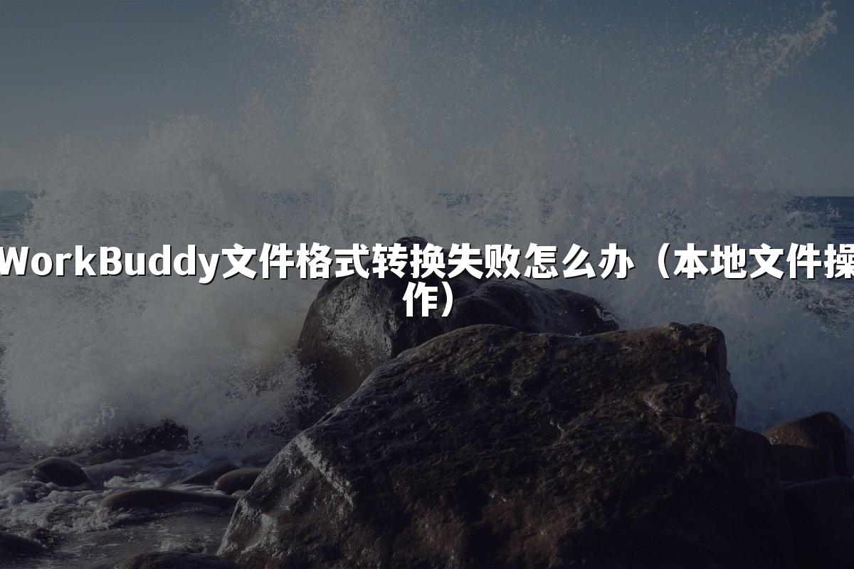 WorkBuddy文件格式转换失败怎么办（本地文件操作）