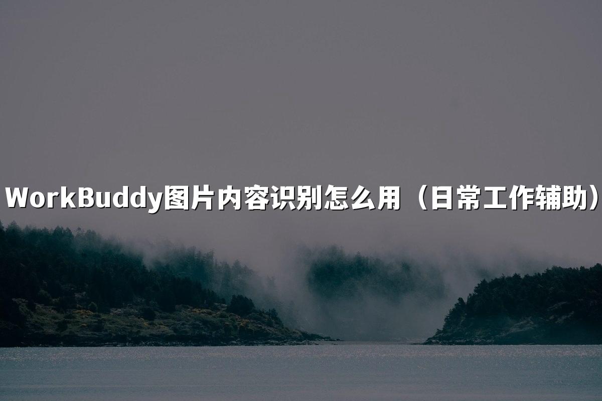 WorkBuddy图片内容识别怎么用(日常工作辅助)