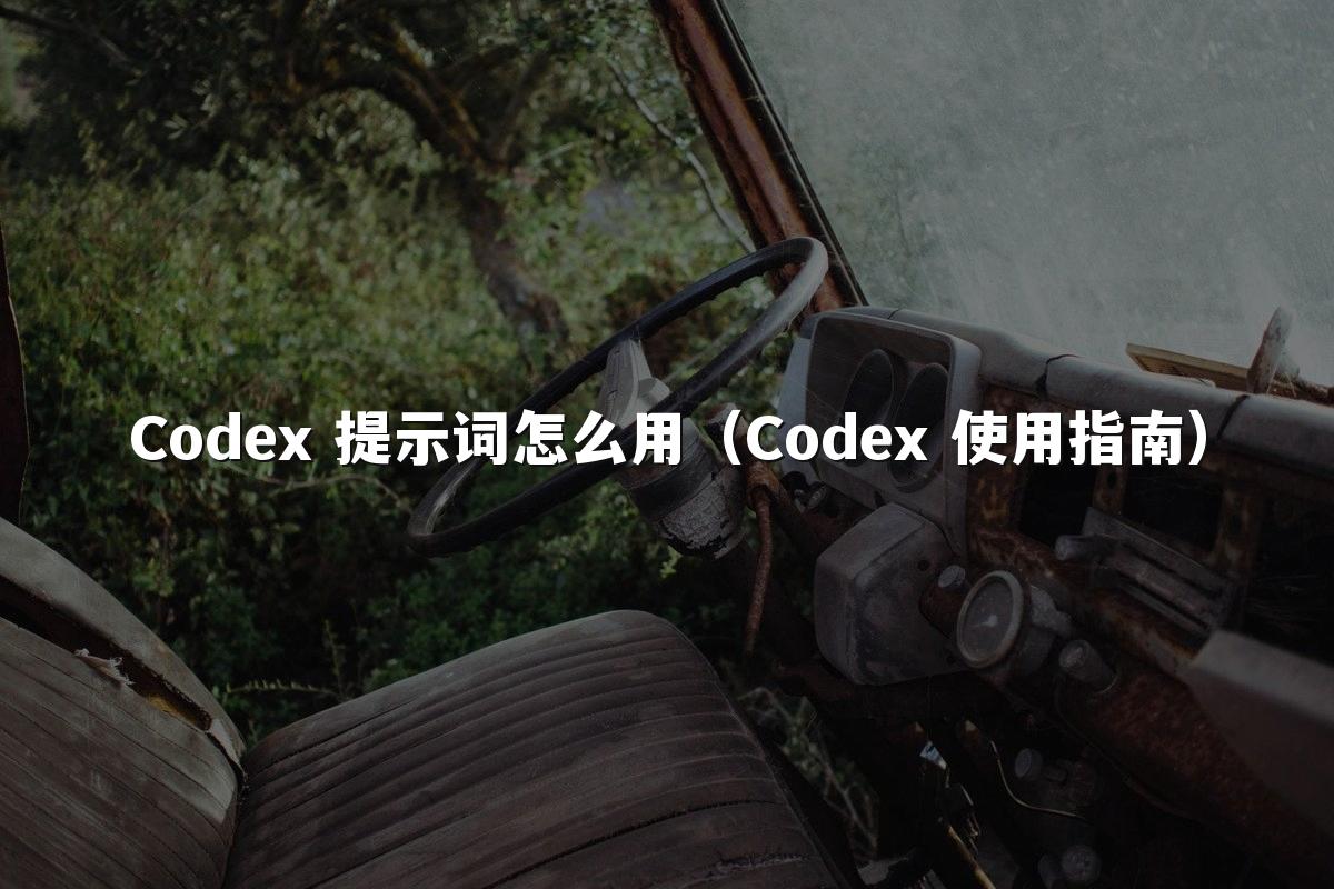 Codex 提示词怎么用(Codex 使用指南)