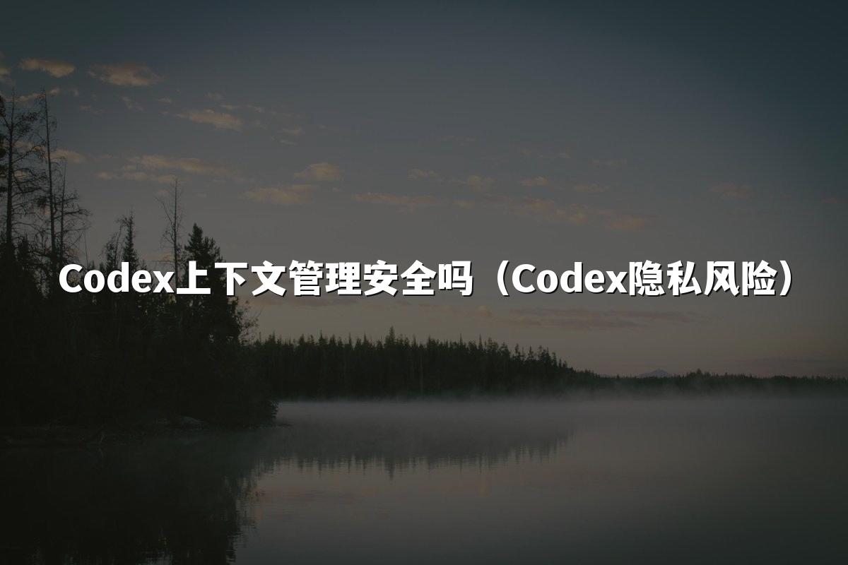 Codex上下文管理安全吗(Codex隐私风险)