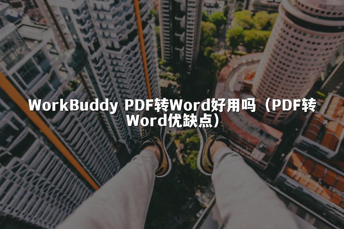 WorkBuddy PDF转Word好用吗（PDF转Word优缺点）