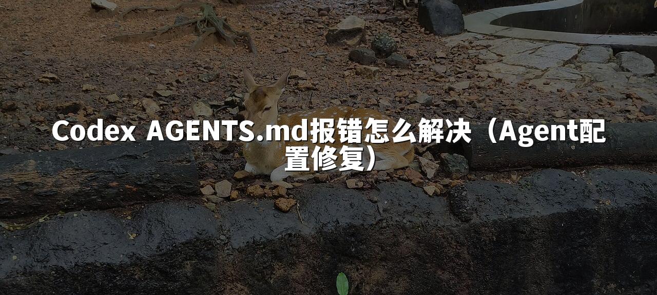 Codex AGENTS.md报错怎么解决（Agent配置修复）
