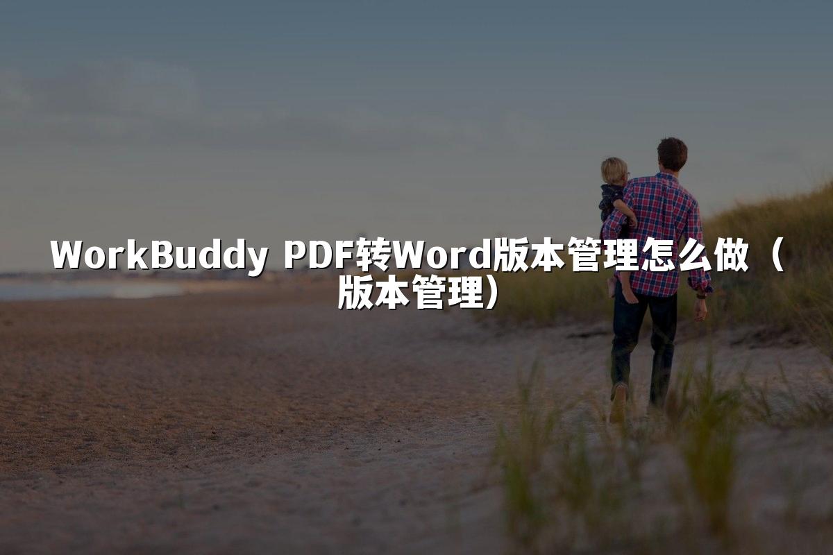 WorkBuddy PDF转Word版本管理怎么做(版本管理)
