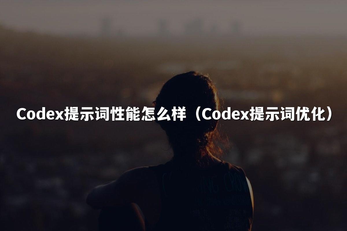 Codex提示词性能怎么样(Codex提示词优化)