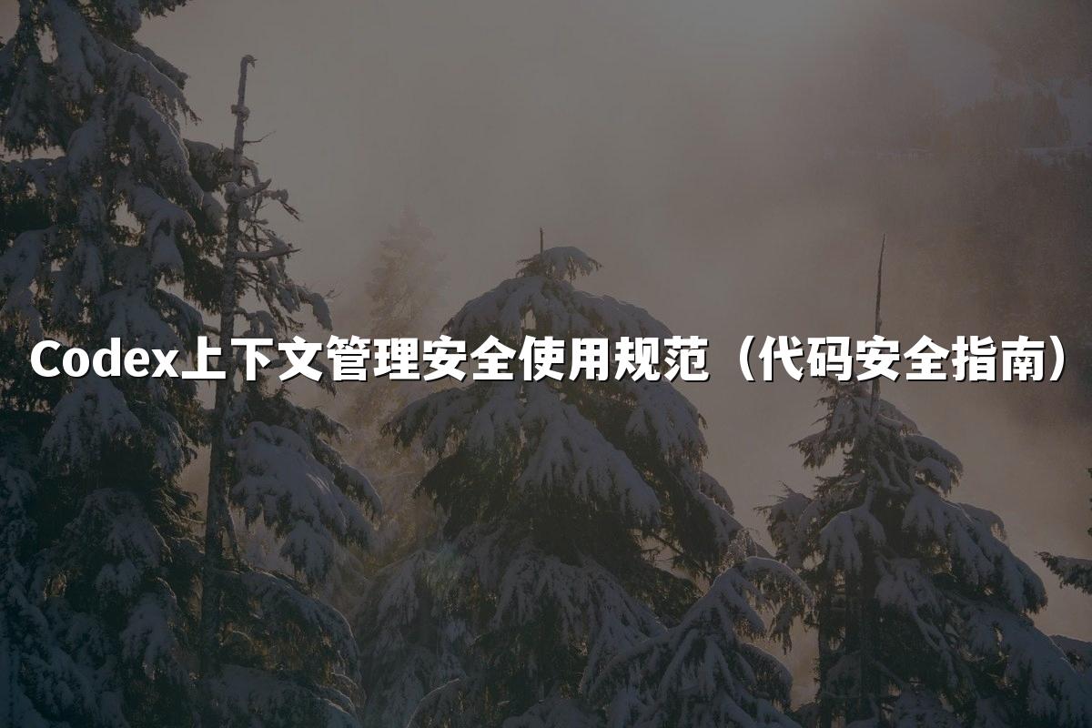 Codex上下文管理安全使用规范（代码安全指南）