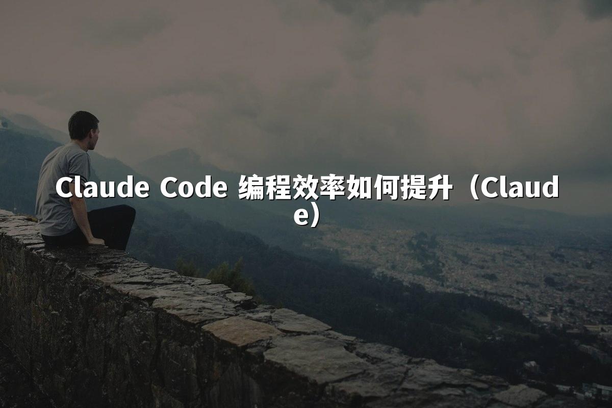 Claude Code 编程效率如何提升（Claude）