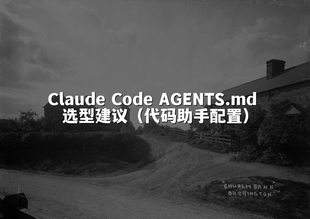 Claude Code AGENTS.md 选型建议（代码助手配置）