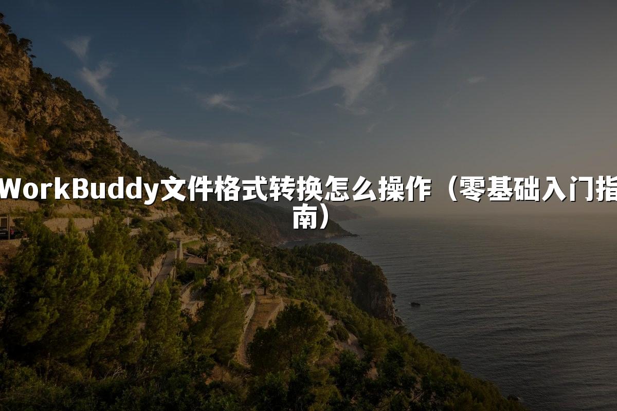 WorkBuddy文件格式转换怎么操作(零基础入门指南)