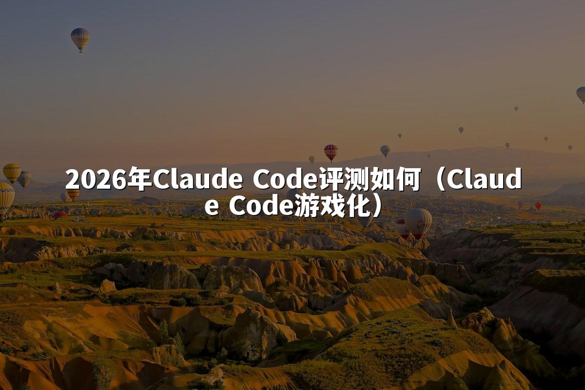 2026年Claude Code评测如何（Claude Code游戏化）