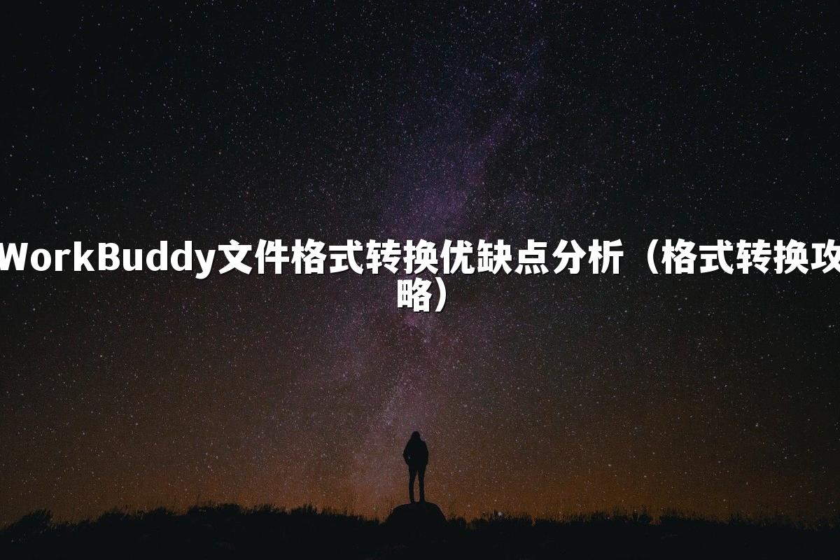 WorkBuddy文件格式转换优缺点分析（格式转换攻略）