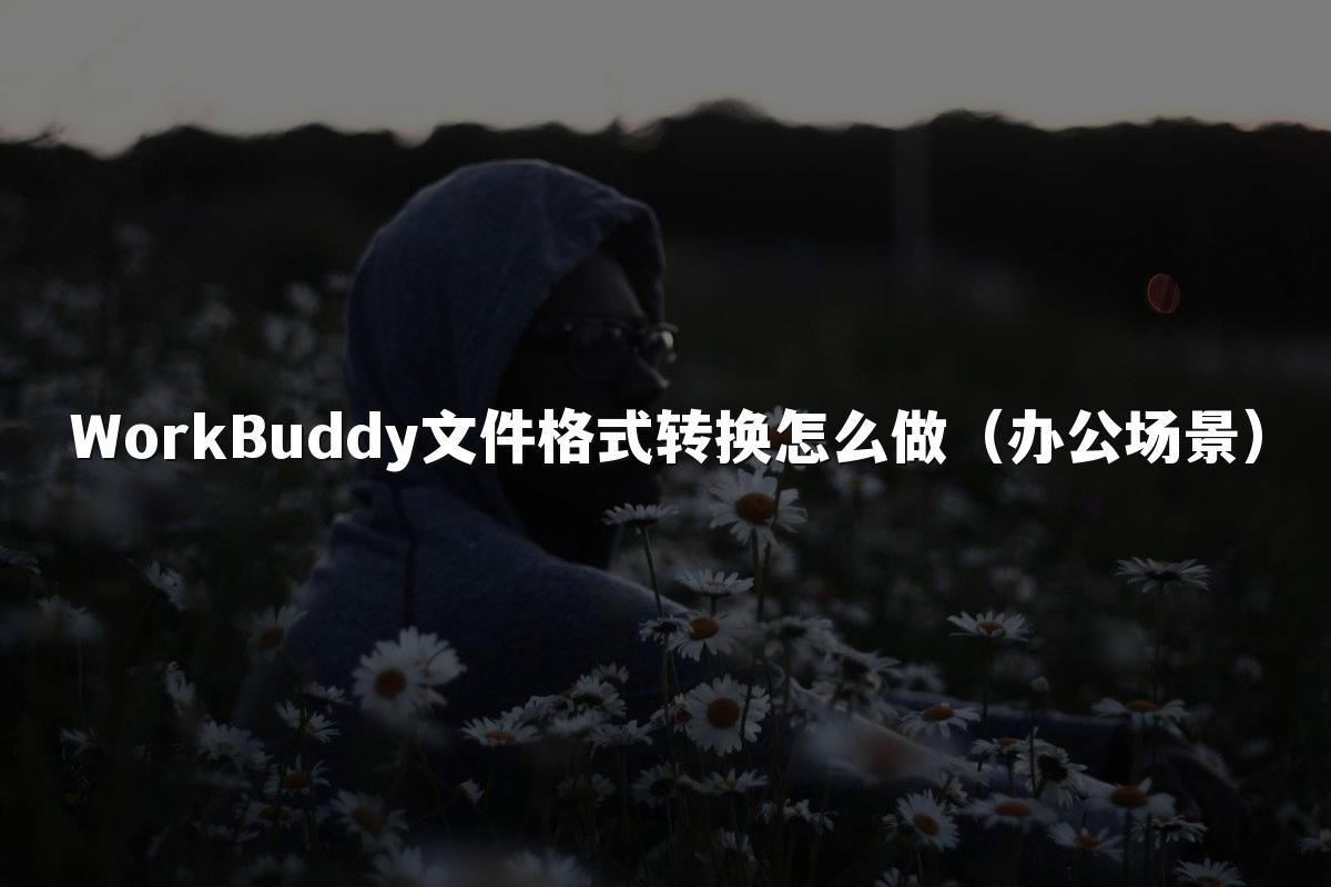 WorkBuddy文件格式转换怎么做(办公场景)
