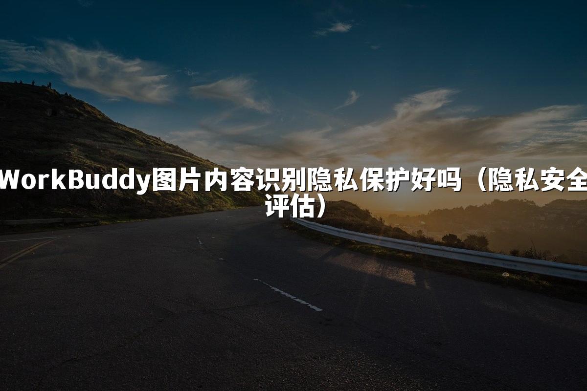 WorkBuddy图片内容识别隐私保护好吗(隐私安全评估)